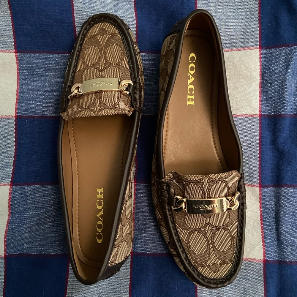 Coach loafers - Olive Signature Canvas Size 8.5